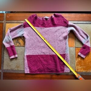 Vince xxs cashmere /wool burgundy gray sweater preloved patchwork colorblock